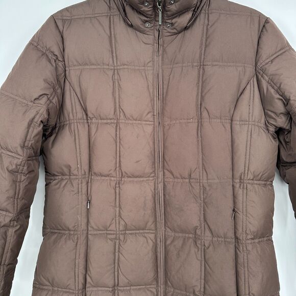 Weatherproof Garment Co Womens Down Parka Puffer Jacket Coat Size M Brown Long - Picture 6 of 12